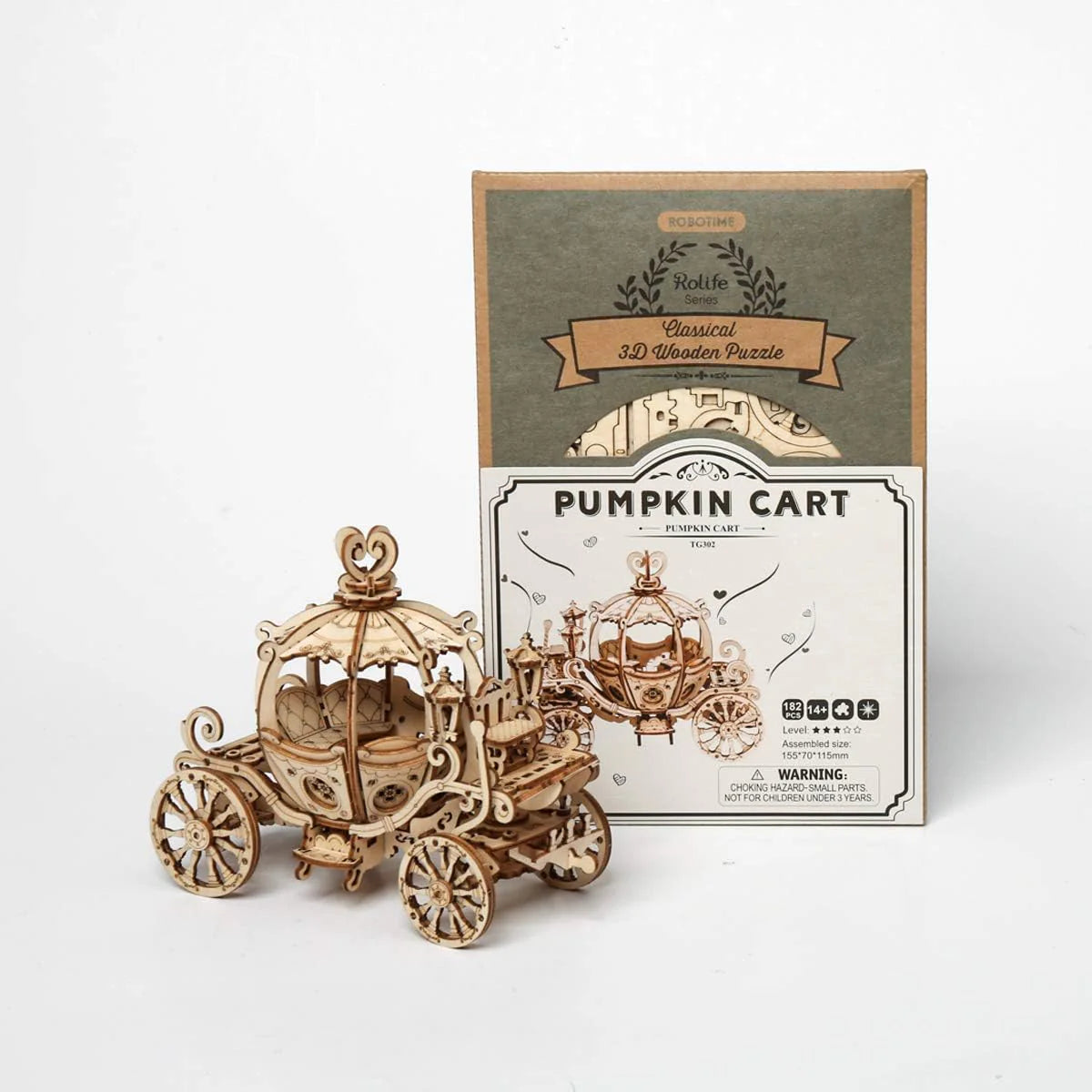 Pumpkin Cart 3D Wooden Puzzle